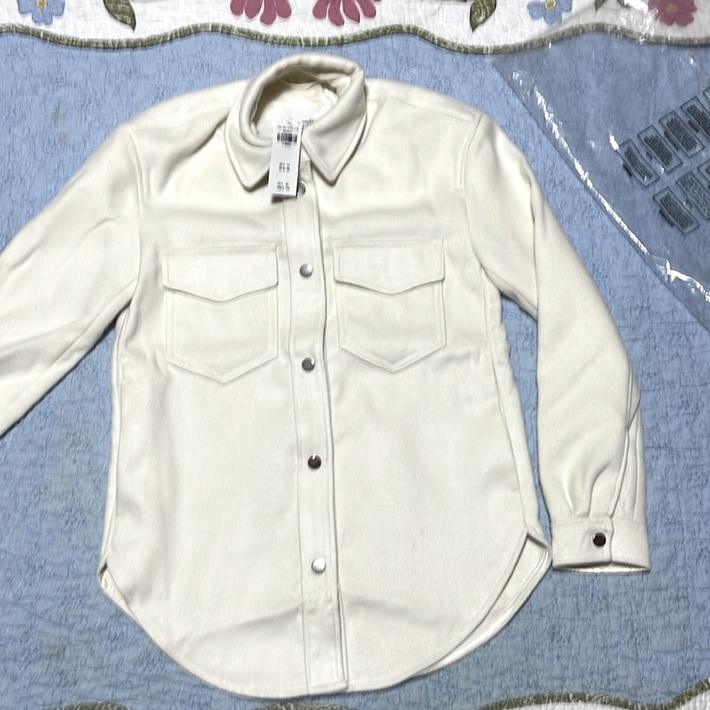 Abercrombie &Fitch XS JACKET IVORY BUTTON UP GORGEOUS NEW WITH TAGS